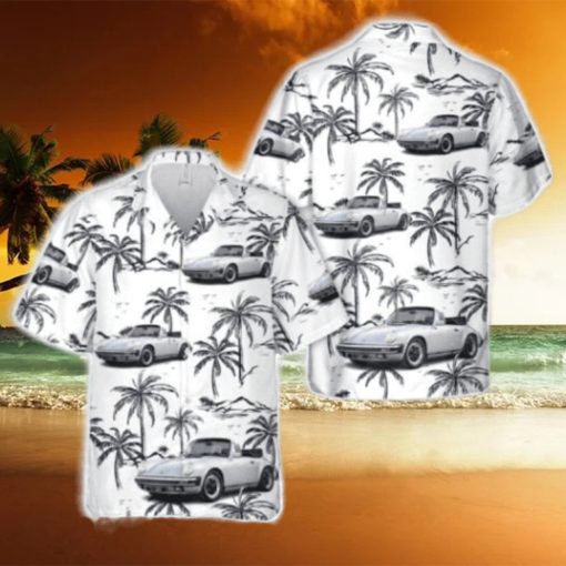 Porsche 911 Cabrio Oldtimer Hawaiian Shirt Beach Summer