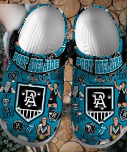 Port Adelaide Power AFL Sport Crocs Crocband Clogs Shoes Comfortable For Men Women and Kids – Footwearelite Exclusive