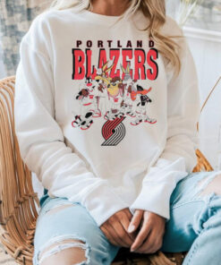 Portland Trail Blazers Looney Tunes characters NBA basketball shirt