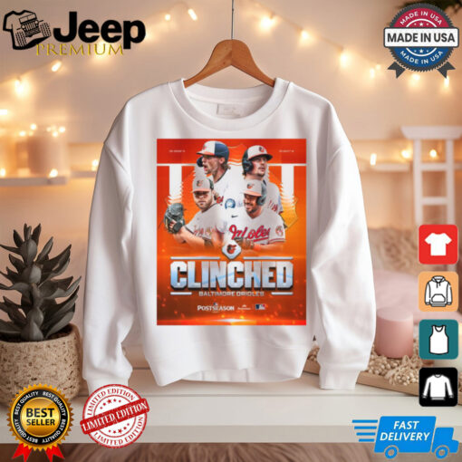 Poster Baltimore Orioles MLB Have Clinched Back To Back Postseason 2024 t shirt