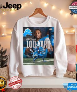 Poster Detroit Lions WR Jameson Williams First Career 100 Yard Game t shirt