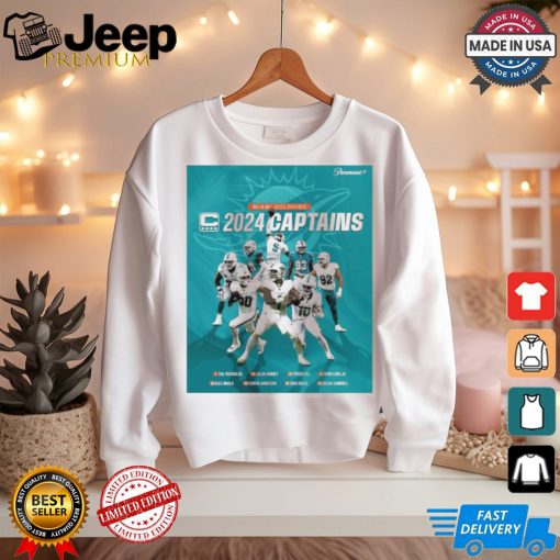 Poster Miami Dolphins 2024 Captains Tyreek Hill, Jalen Ramsey t shirt