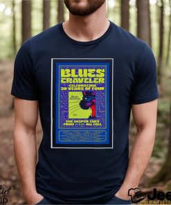 Poster blues traveler celeb 30 years of four tour 2024 shirt