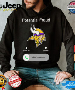 Potential fraud Minnesota Vikings slide to answer shirt