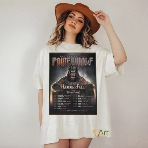 Powerwolf wolfsnachte 2024 with very special guest hammer fall home decor poster shirt