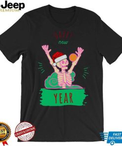 Preppy Skeleton Happy New Year T shirt