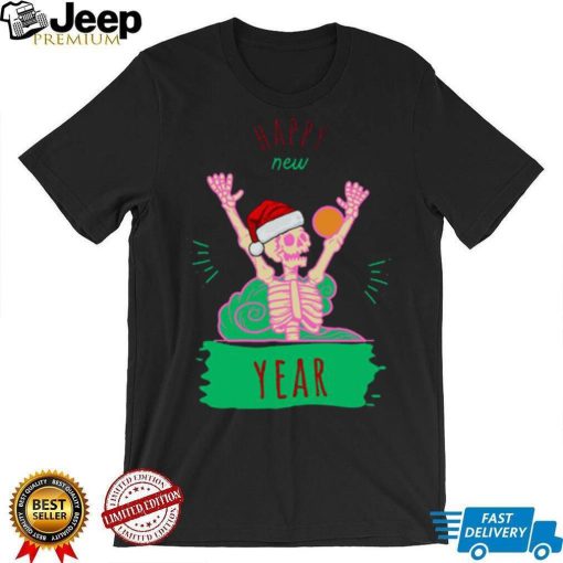 Preppy Skeleton Happy New Year T shirt