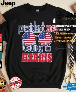 President 2024 Loading to Harris america glasses harris walz T shirt