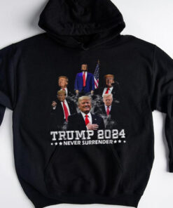 President Donald J Trump 2024 Never Surrender Cooling Performance Shirt