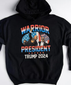 President Donald Trump WARRIOR PRESIDENT FIGHT FOR AMERICA Rally Shooting Shirt