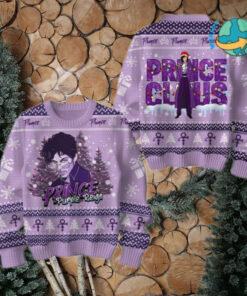 Prince Claus Purple Rain Ugly Christmas Sweater