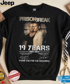 Prison Break 19 Years 2005 2024 Wentworth Miller Thank You For The Memories T Shirt