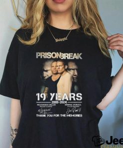 Prison Break 19 Years Of 2005 2024 Thank You For The Memories Signatures Shirt