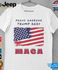 Proud Garbage Trump 2024 MAGA American flag shirt