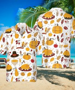 Pumpkins Thanksgiving Pattern Hawaiian Shirt Aloha Casual Shirt For Men And Women