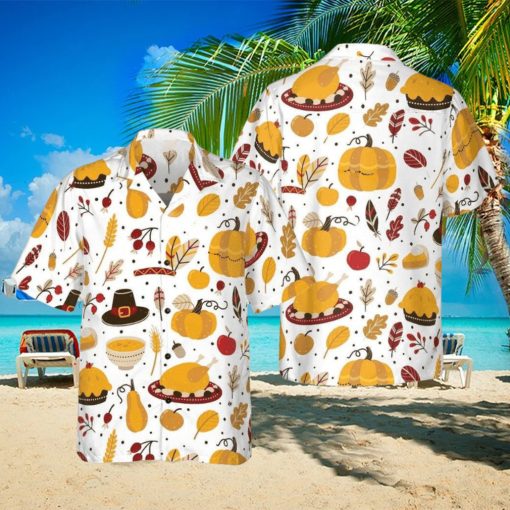 Pumpkins Thanksgiving Pattern Hawaiian Shirt Aloha Casual Shirt For Men And Women