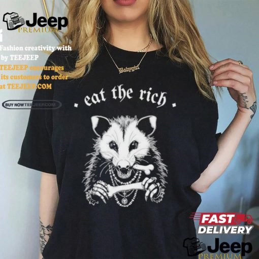 Punk With A Camera Eat The Rich Possum Anti Fascist Shirt