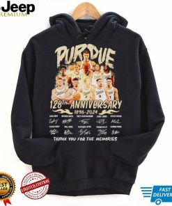 Purdue Boilermakers 128th anniversary 1896 2024 thank you for the memories shirt