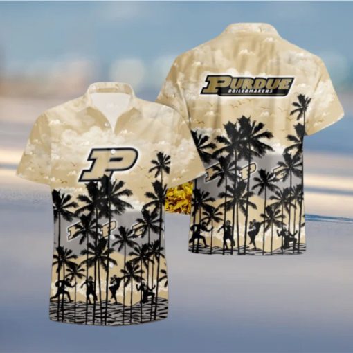 Purdue Boilermakers Palms Tree Hawaiian Shirt