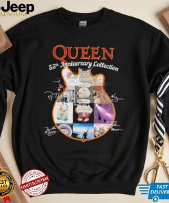 Queen band 55th anniversary collection guitar signatures shirt