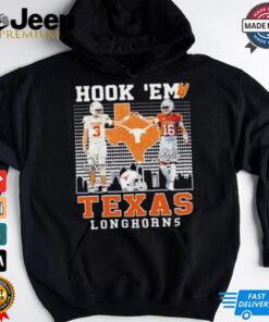 Quinn Ewers and Arch Manning Hook ’em Texas Longhorns signatures shirt