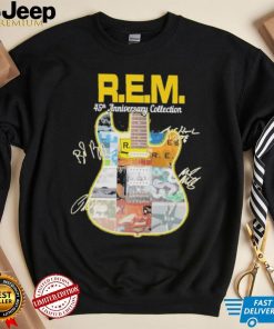 R.E.M band 45th anniversary collection guitar signatures shirt