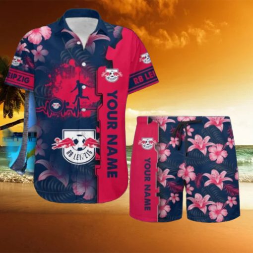 RB Leipzig Tropical Combo Hawaiian Shirt And Shorts Personalized Name For Fans