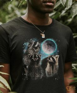 Racoon Moon Howling Raccoon Head Funny shirt