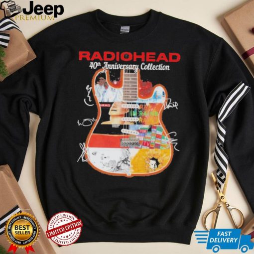 Radiohead 40th anniversary collection guitar signatures shirt