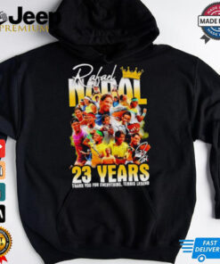 Rafael Nadal 23 years thank you for everything tenis legend shirt