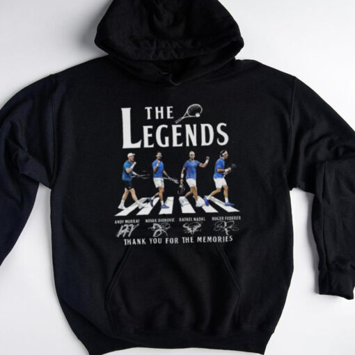 Rafael Nadal Andy Murry Roger Federer Novak Djokovic The Legends Of Tennis Signatures shirt