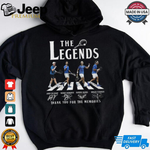 Rafael Nadal Andy Murry Roger Federer Novak Djokovic The Legends Of Tennis T Shirt