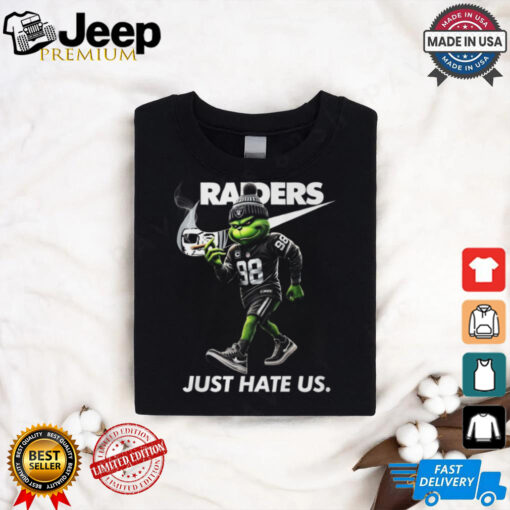 Raider nike grinch just hate us shirt