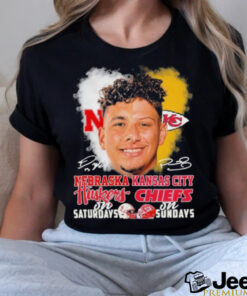 Raiola Mahomes Faces Huskers On Saturdays X Chiefs On Sundays Signatures Shirt