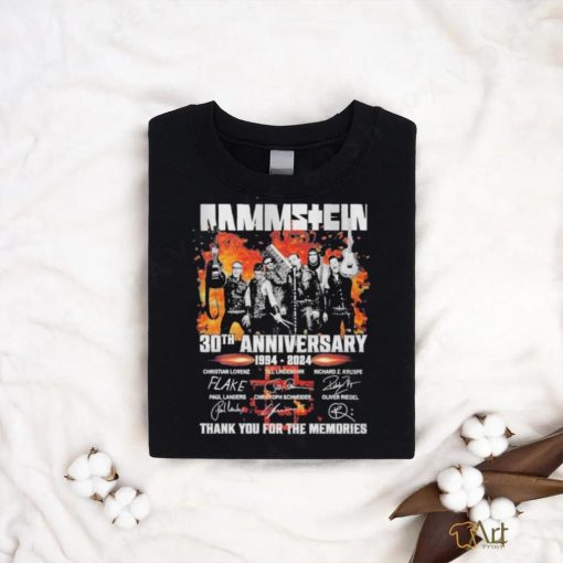 Rammstein 30th Anniversary 1994 2024 Signature Thank You For The Memories T Shirt