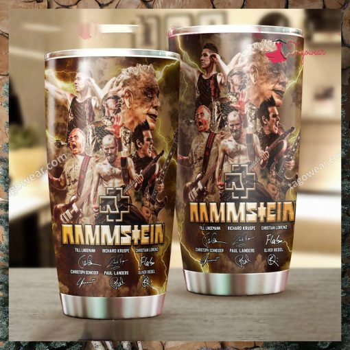 Rammstein Band Signatures Tumbler