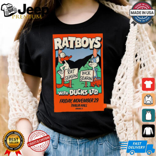 RatBoys With Ducks LTD On November 29 2024 In Chicago IL Tour Poster Shirt