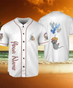 Ratatouille Remy Remy Little Chef Balloon Mickey Ears Custom Disney Baseball Jersey