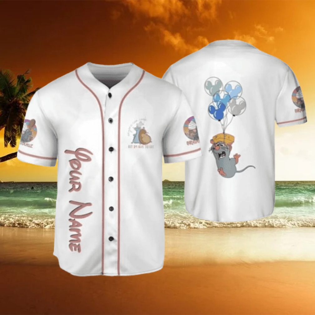 Ratatouille Remy Remy Little Chef Balloon Mickey Ears Custom Disney Baseball Jersey