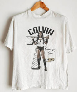 Raven Colvin 7 Purdue Boilermakers Signature t shirt