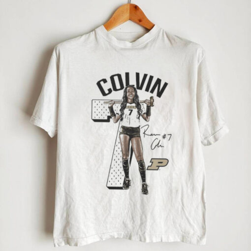 Raven Colvin 7 Purdue Boilermakers Signature t shirt