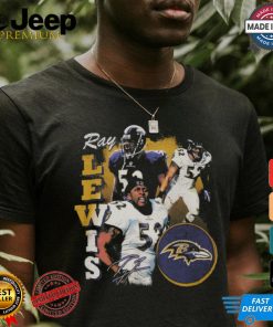 Ray Lewis Black Baltimore Ravens Legends Collage T Shirt