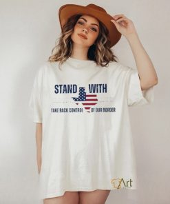 Razor Barbed Wire Stand with Texas Take Back Control of our Border shirt