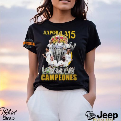 Real Madrid Apor La15 Campeones T Shirt