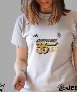 Real Madrid Campeones 2023 2024 36 Ligas Adidas Official Unisex T Shirt