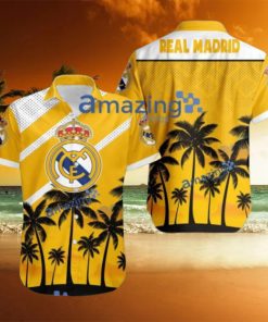 Real Madrid FC Logo Button Down Hawaiian Shirt Hip Summer Trend