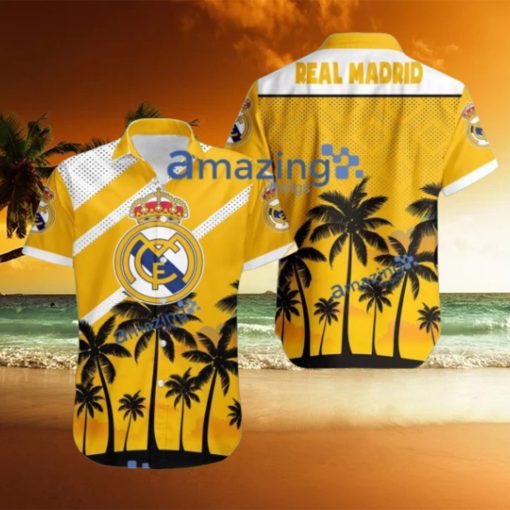 Real Madrid FC Logo Button Down Hawaiian Shirt Hip Summer Trend