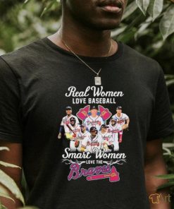 Real Women Love Baseball Smart Women Love The Atlanta Braves 2024 Signatures Shirt