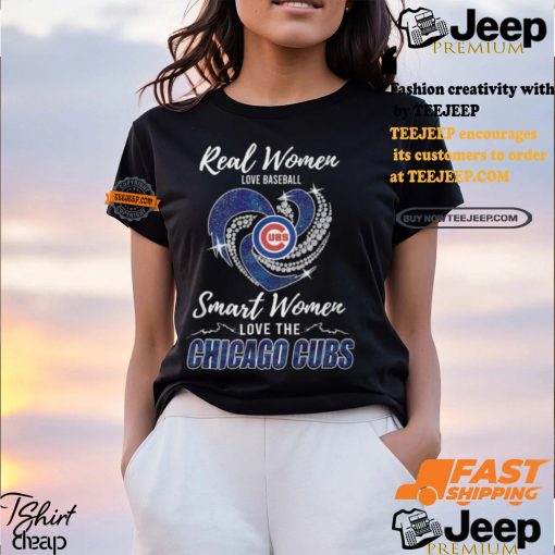 Real Women Love Baseball Smart Women Love The Chicago Cubs Shirt