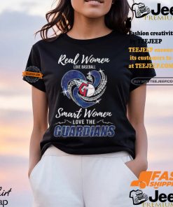 Real Women Love Baseball Smart Women Love The Guardians Shirt